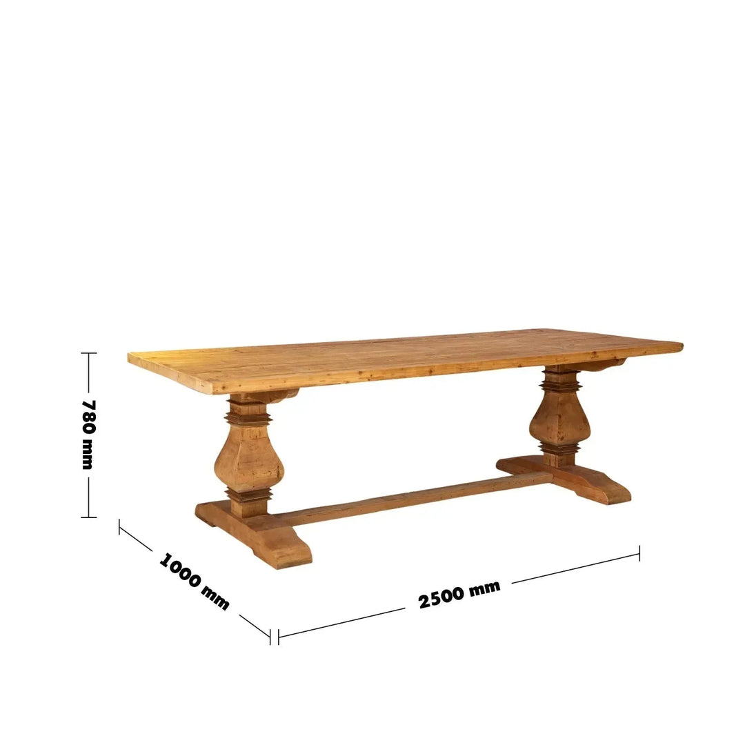 Rustic elm wood dining table lantern size charts.