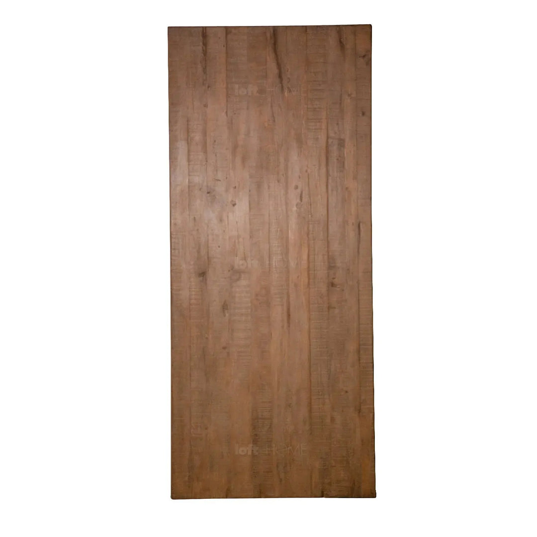 Rustic pine wood dining table barn material variants.