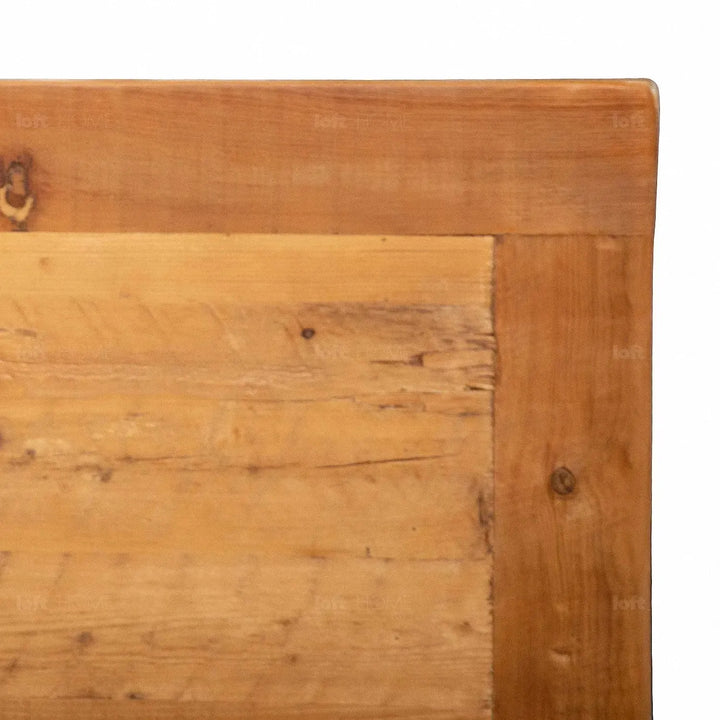 Rustic pine wood dining table pastoral material variants.