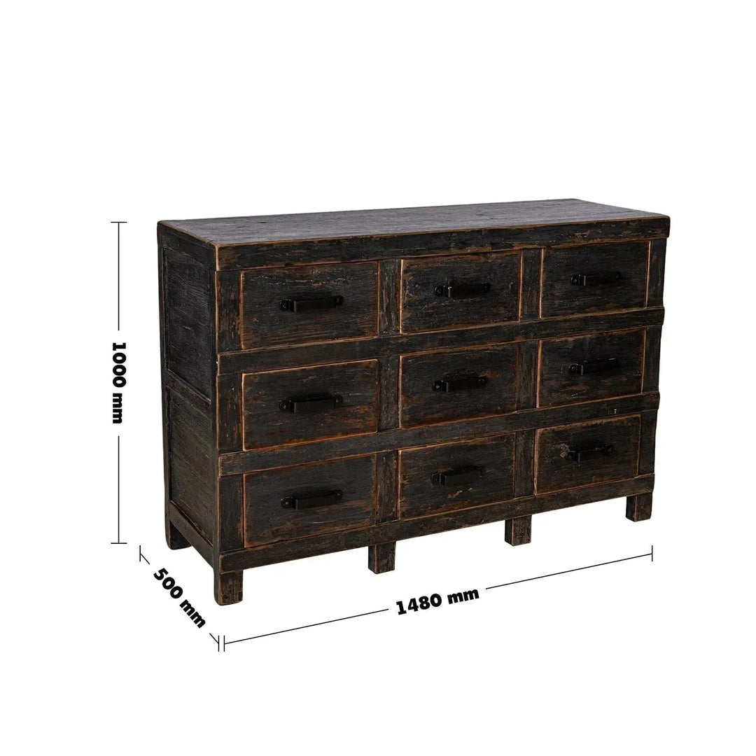 Rustic pine wood drawer cabinet relics size charts.