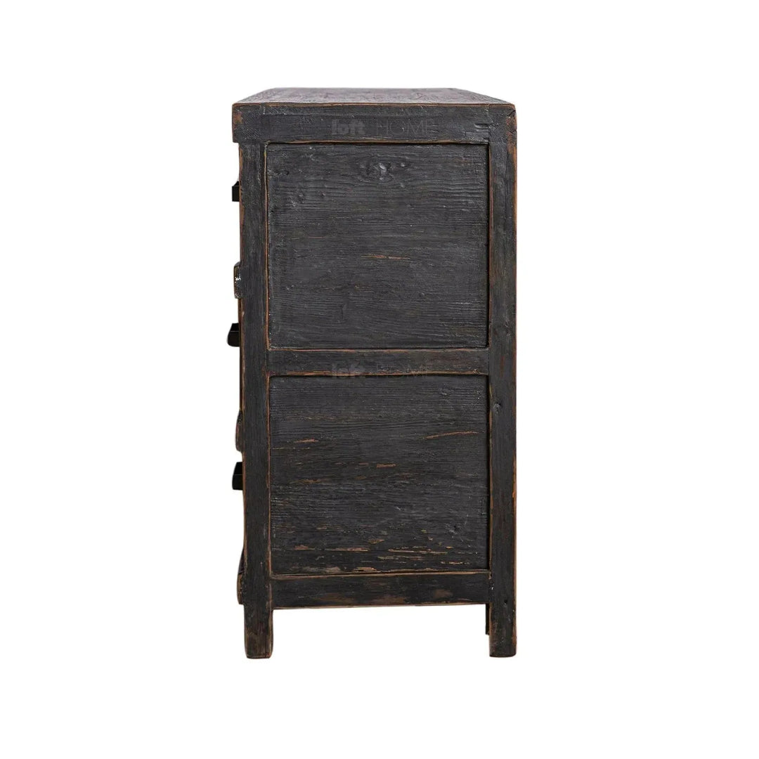 Rustic pine wood drawer cabinet relics material variants.
