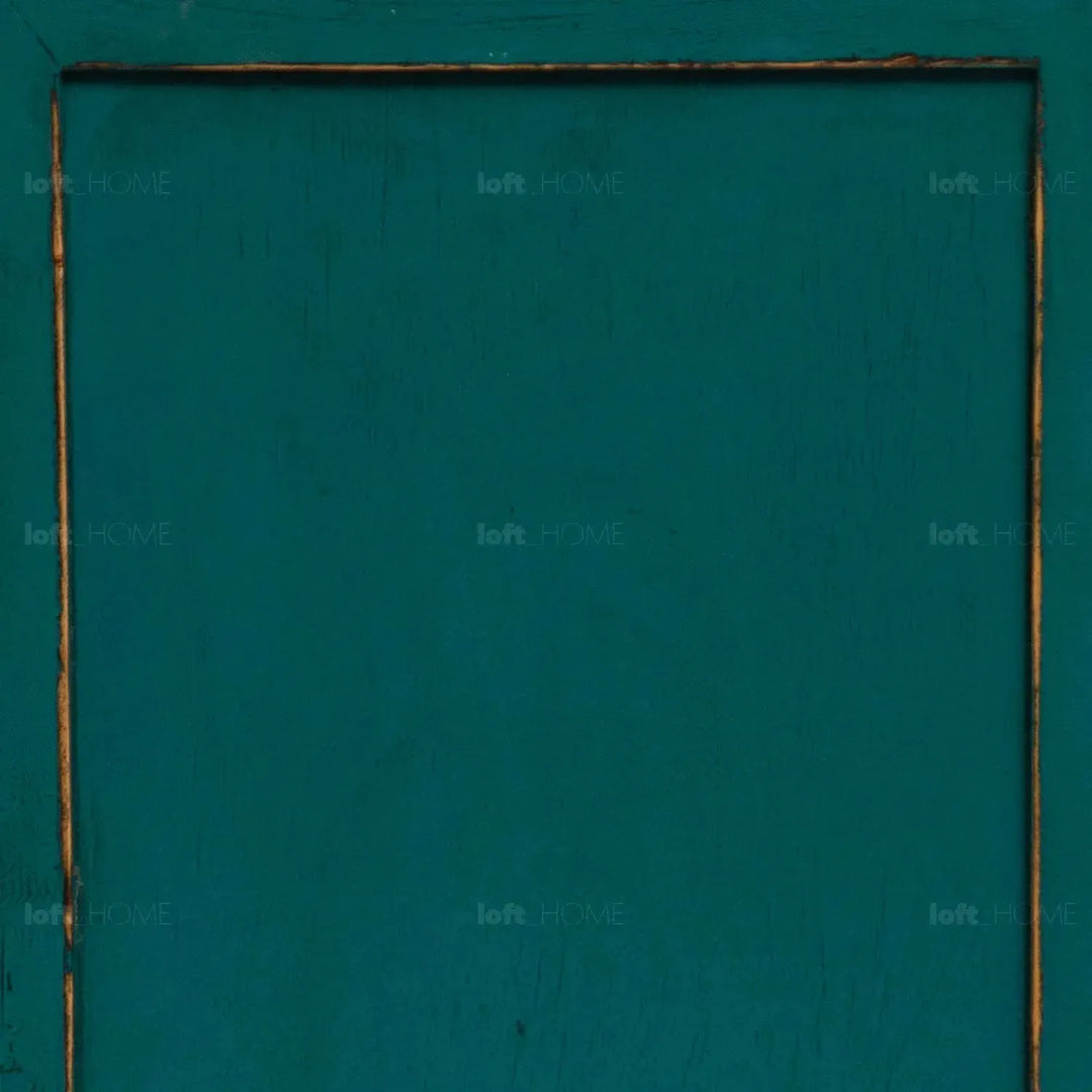 Rustic pine wood storage cabinet heirloom color swatches.