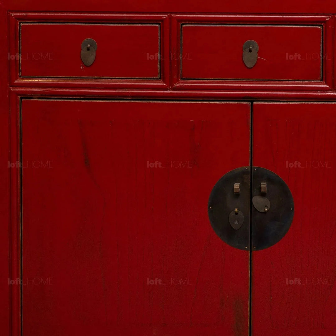 Rustic pine wood storage cabinet legacy color swatches.