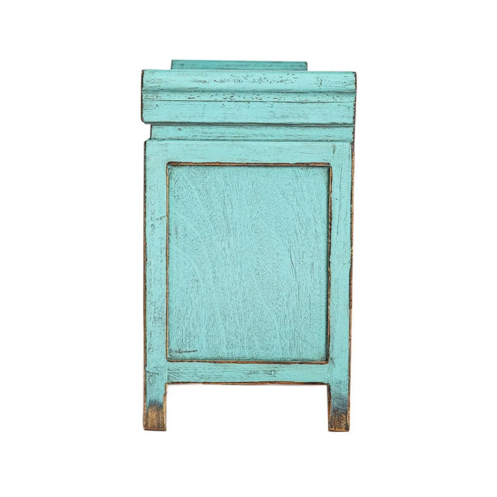 Rustic pine wood tv console whispers in real life style.