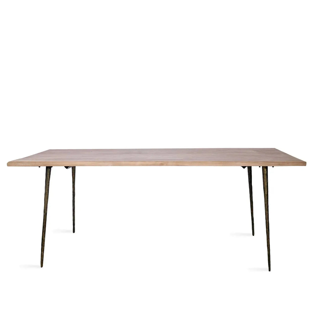 Rustic wood dining table splendor in still life.