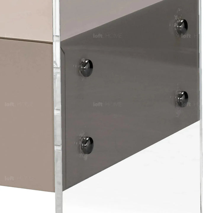 Modern acrylic side table tundra in still life.