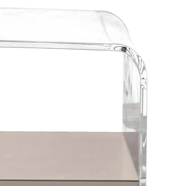 Modern acrylic side table tundra environmental situation.