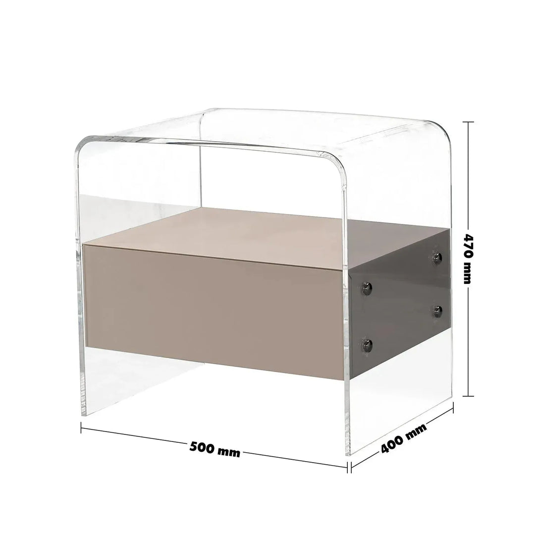 Modern acrylic side table tundra size charts.