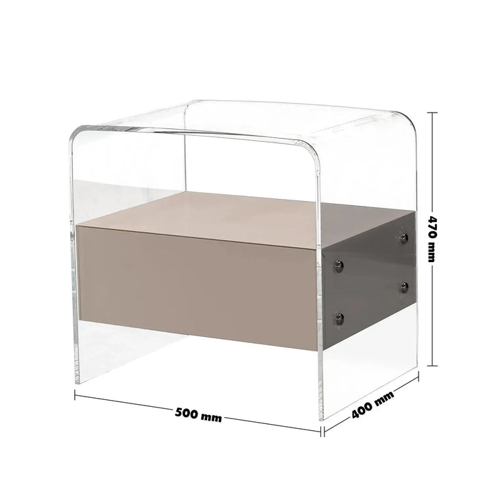 Modern acrylic side table tundra size charts.