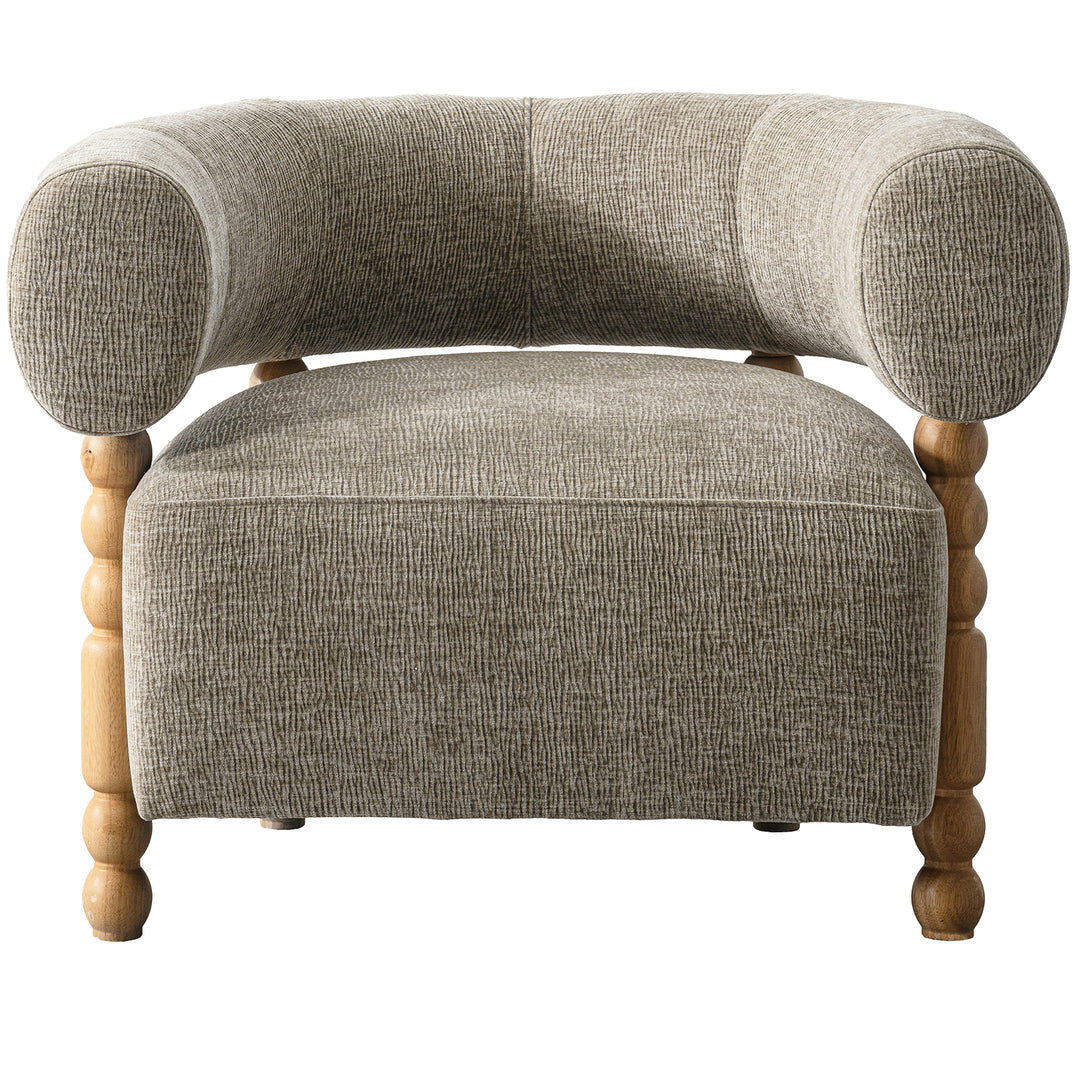 Japandi boucle fabric 1 seater sofa amarah conceptual design.