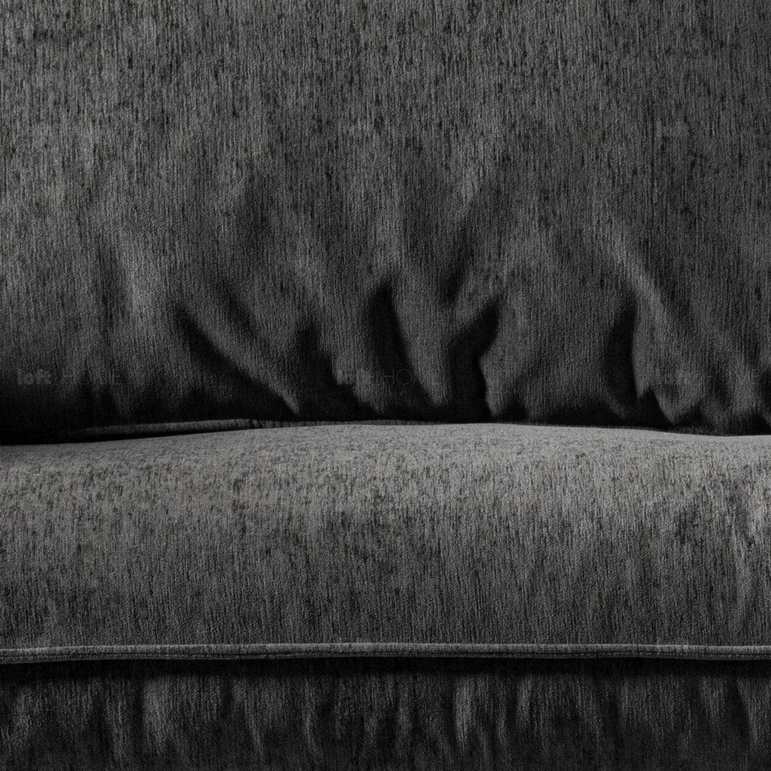 Modern chenille velvet fabric 3 seater sofa dushein color swatches.