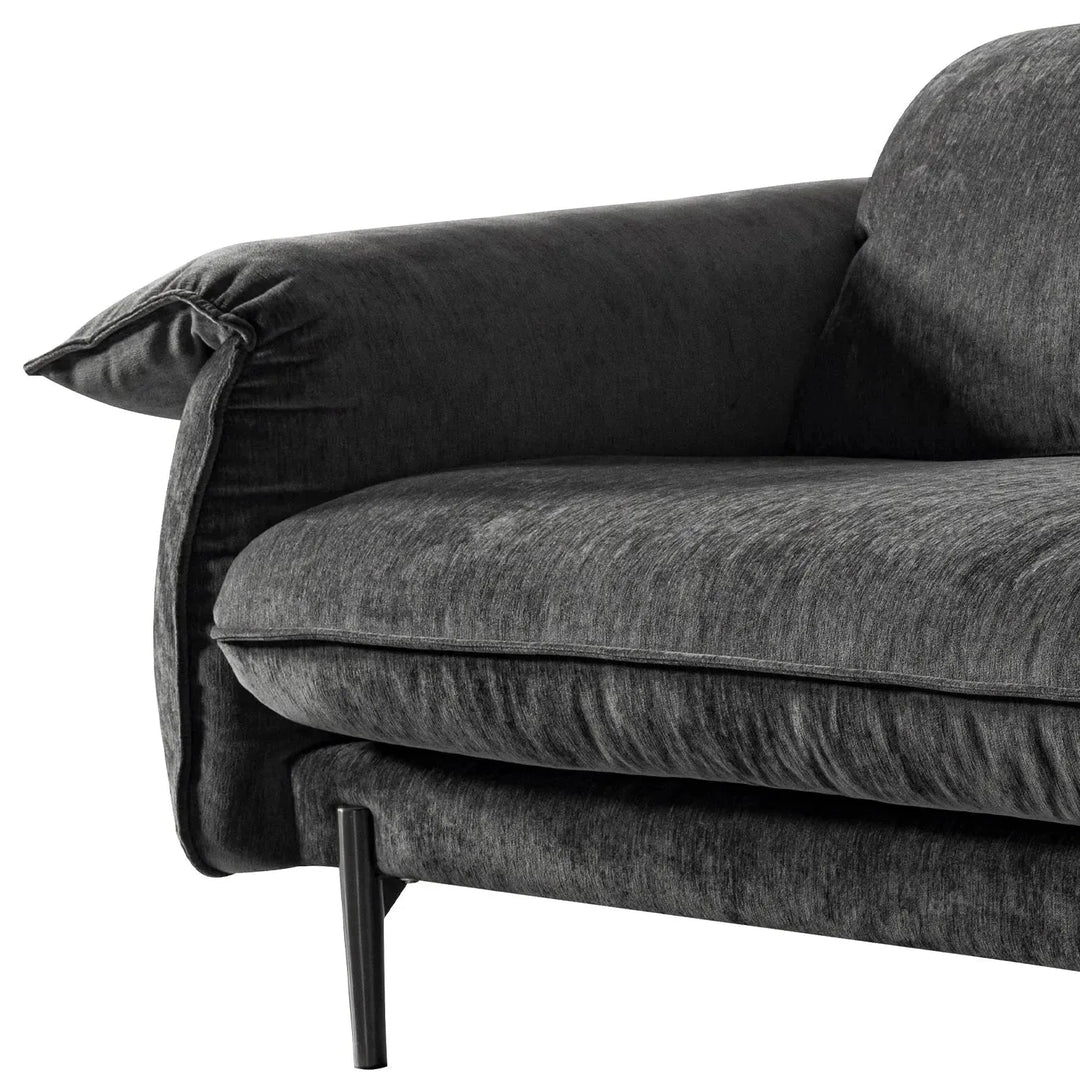 Modern chenille velvet fabric 3 seater sofa dushein with context.