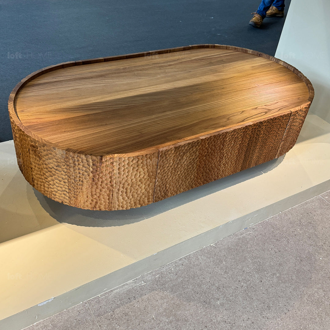 Scandinavian elm wood coffee table savvy in real life style.