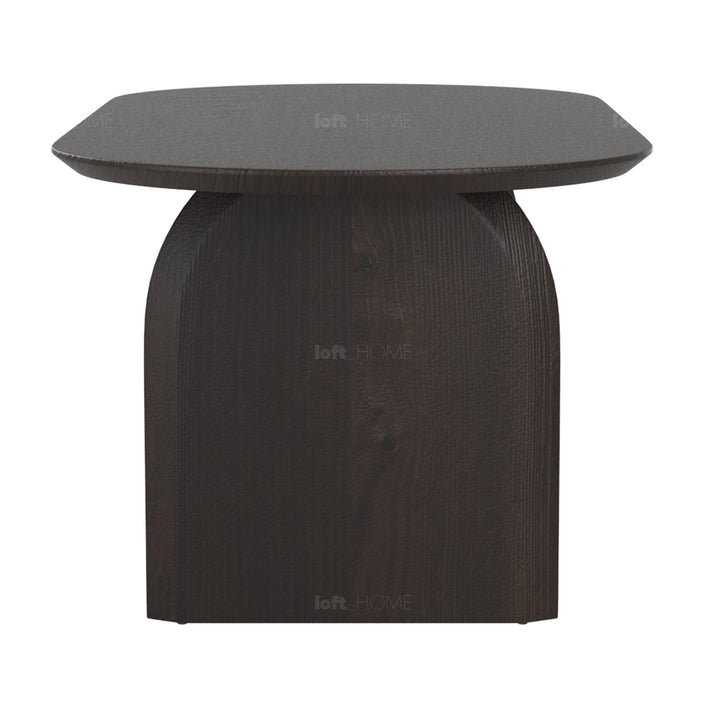 Scandinavian elm wood dining table zephyr material variants.