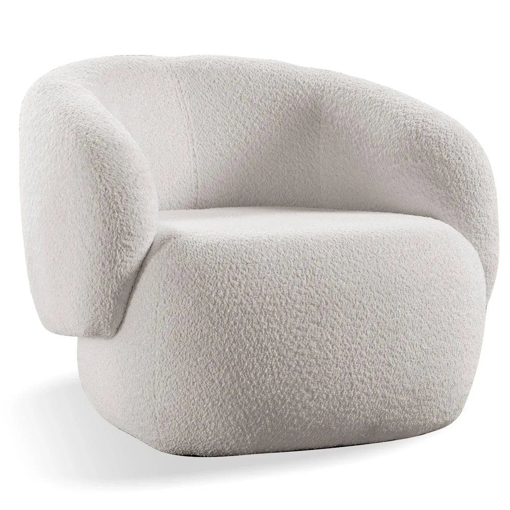 Cream fabric 1 seater sofa oslo in white background.