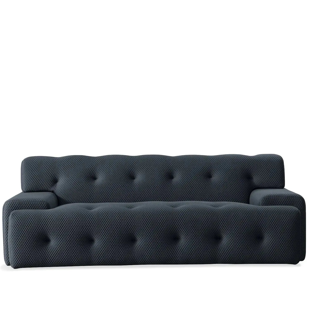 Contemporary fabric 2 seater sofa blogger in white background.