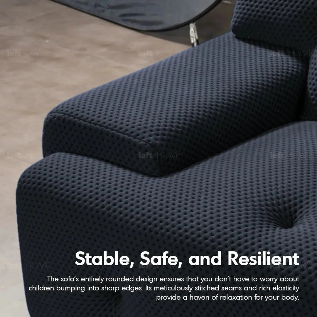 Contemporary fabric 2 seater sofa blogger in details.