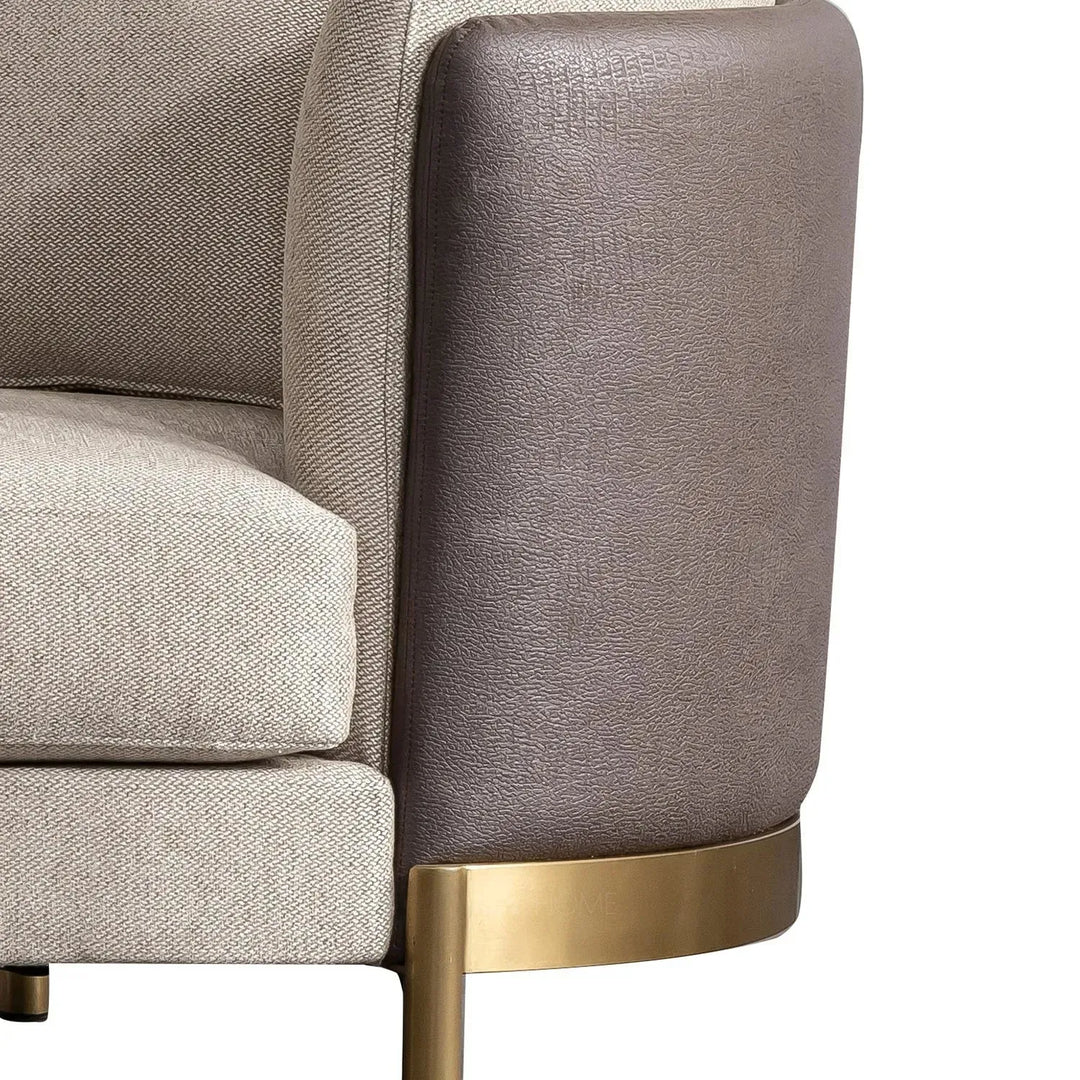 Modern fabric 2 seater sofa glamour in panoramic view.