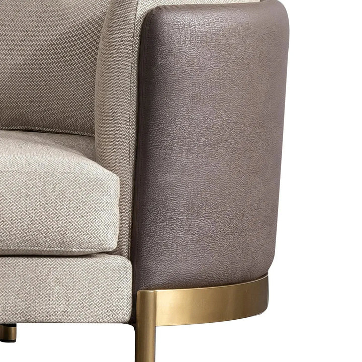 Modern fabric 2 seater sofa glamour in panoramic view.