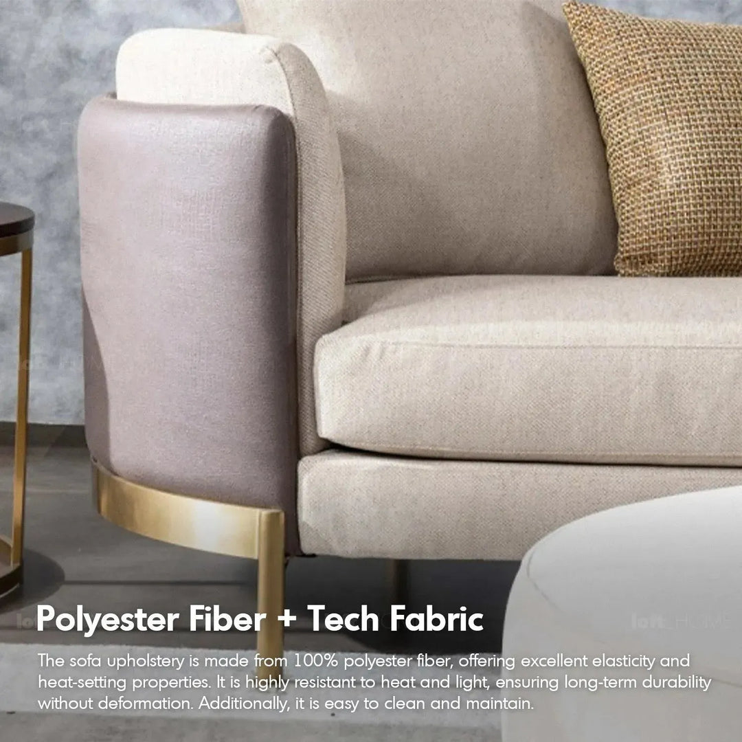 Modern fabric 2 seater sofa glamour color swatches.