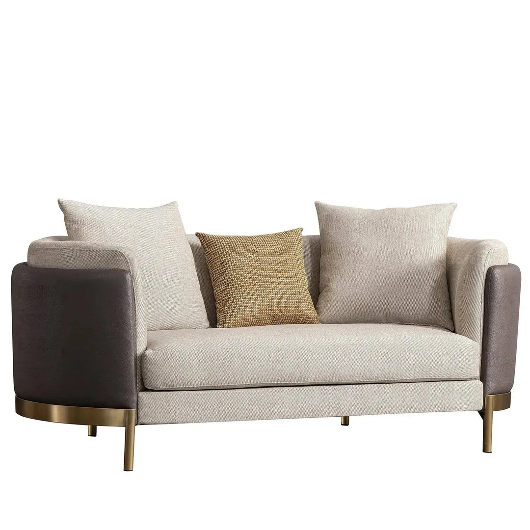 Modern fabric 2 seater sofa glamour with context.