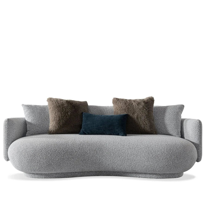 Cream fabric 3 seater sofa heritage in white background.