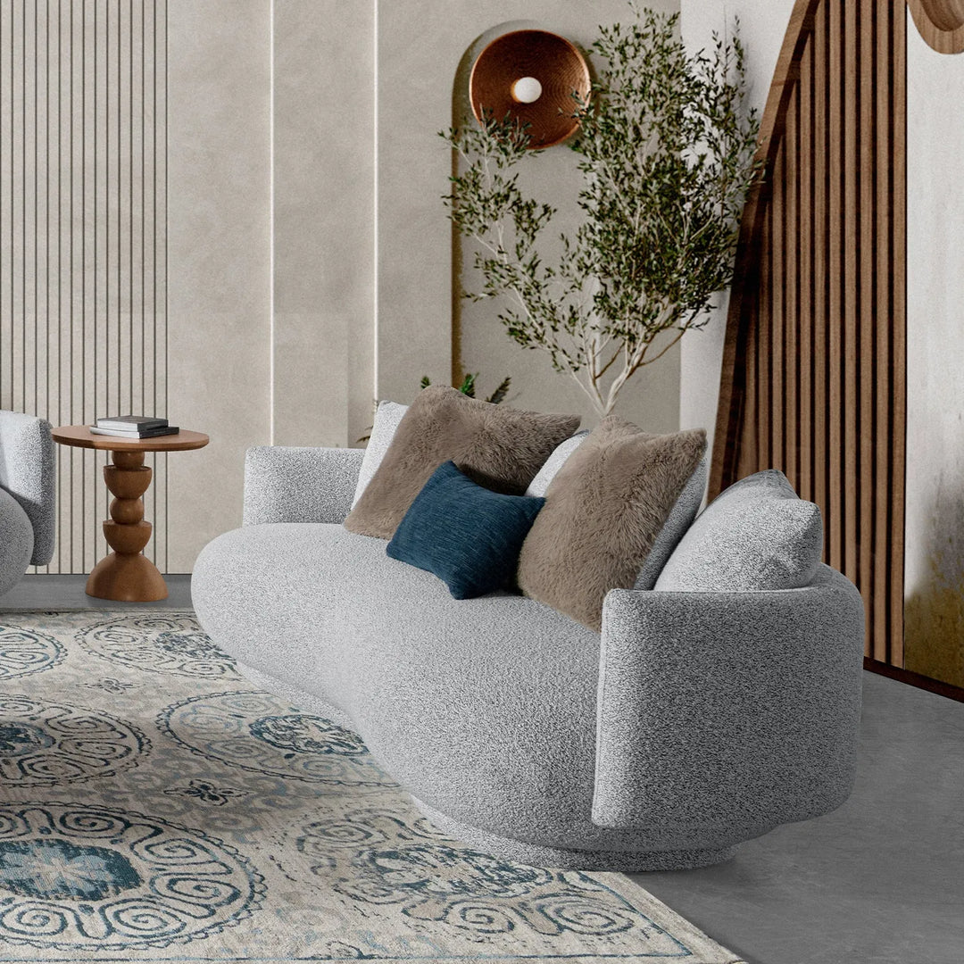 Cream fabric 3 seater sofa heritage primary product view.