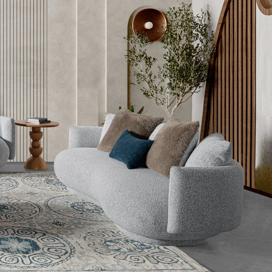 Cream fabric 3 seater sofa heritage primary product view.