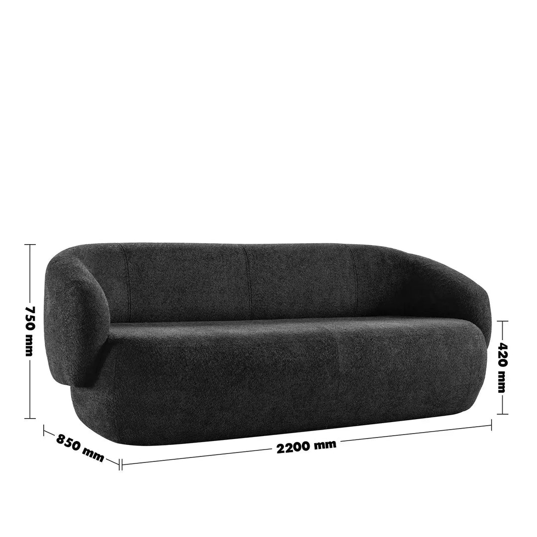 Cream fabric 3 seater sofa oslo size charts.