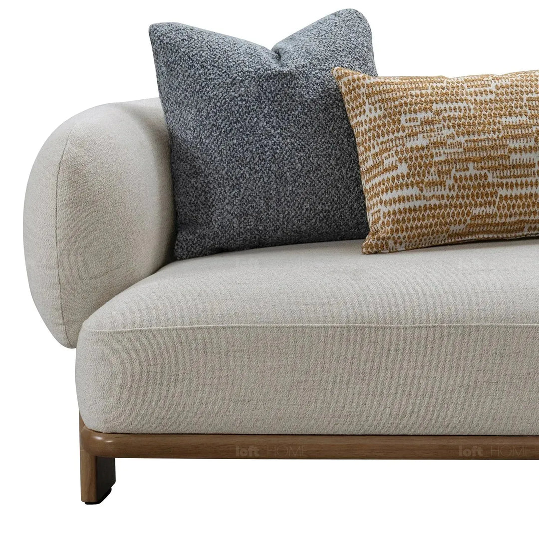 Scandinavian fabric 3 seater sofa waltz in panoramic view.