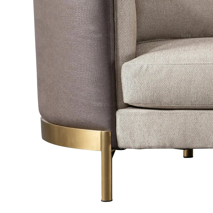 Modern fabric 3 seater sofa glamour in still life.