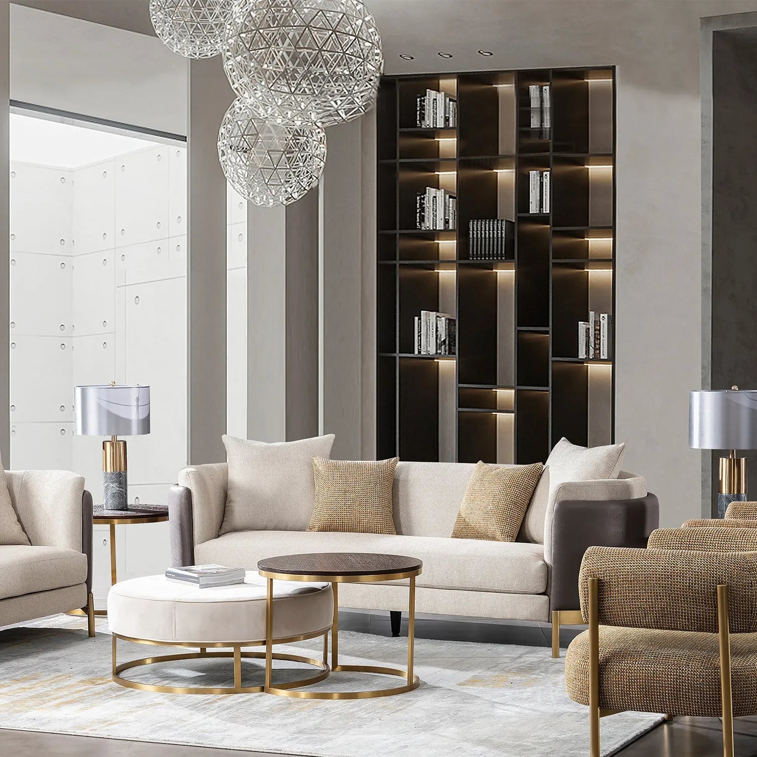 Modern Fabric 3 Seater Sofa GLAMOUR – LOFT HOME
