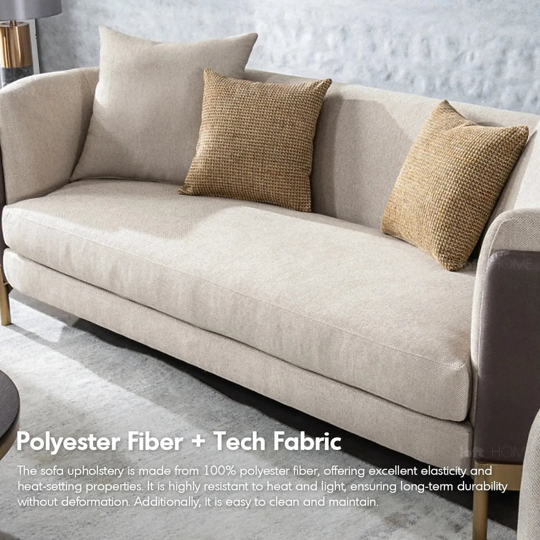 Modern fabric 3 seater sofa glamour color swatches.
