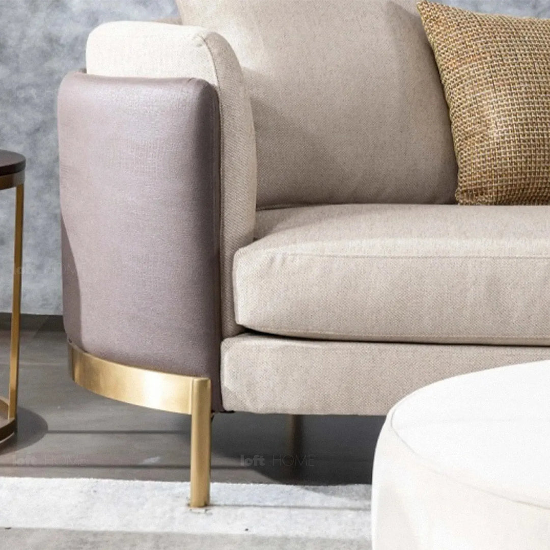 Modern fabric 3 seater sofa glamour with context.
