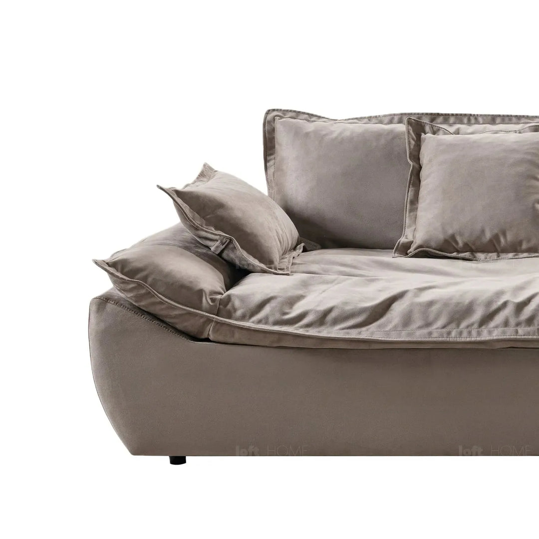 Contemporary fabric 5 seater sofa snuggle situational feels.
