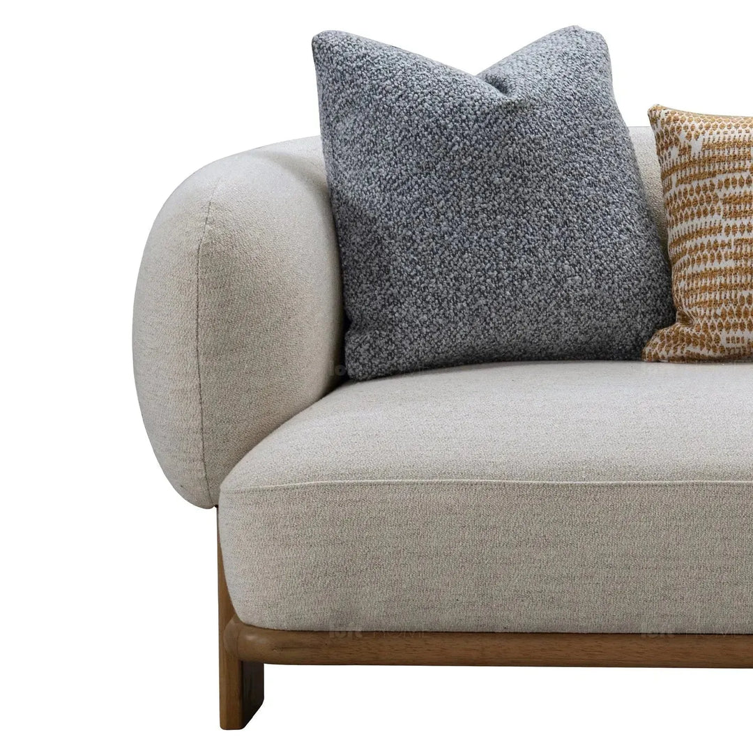 Scandinavian fabric 4 seater sofa waltz in panoramic view.