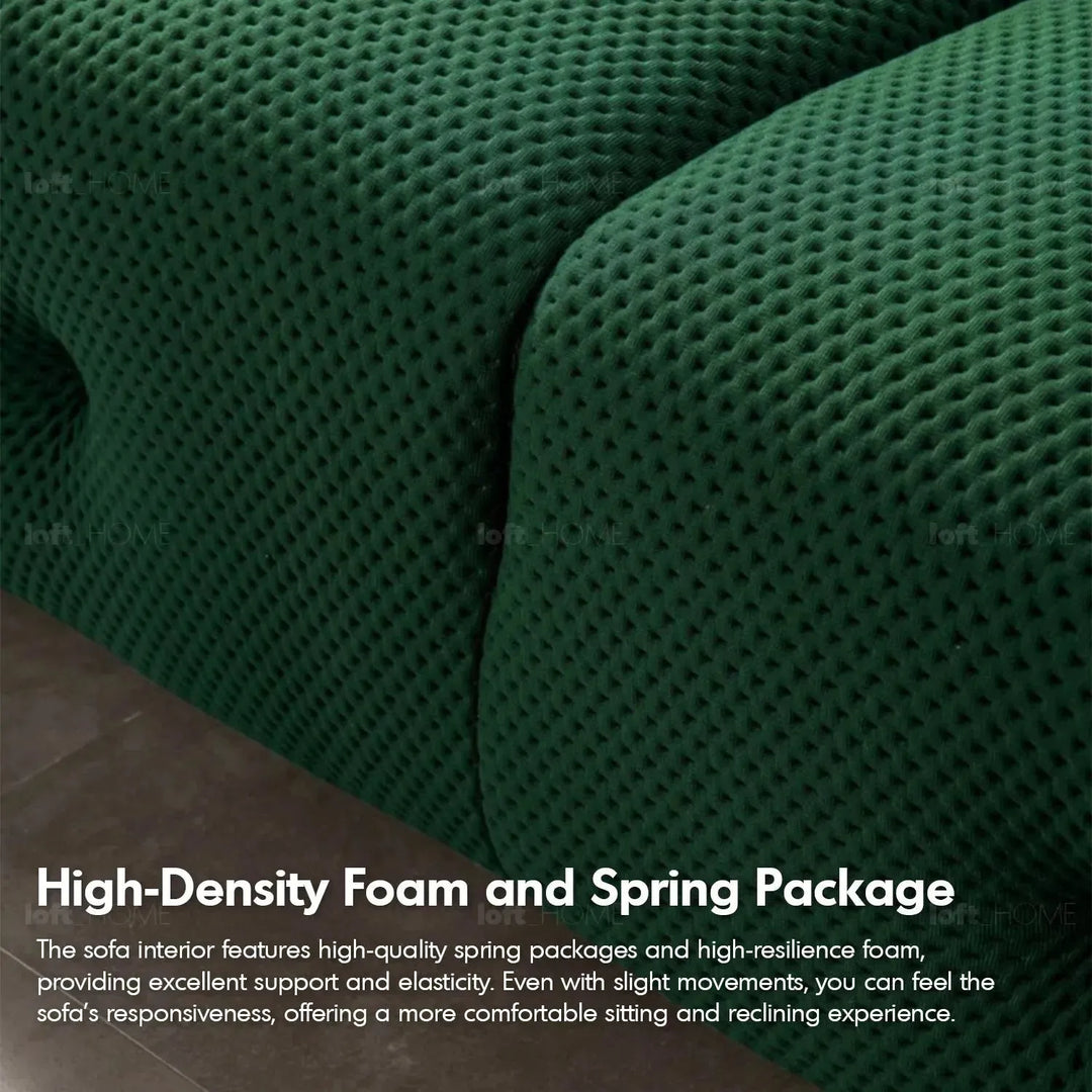 Contemporary fabric 4 seater sofa blogger with context.