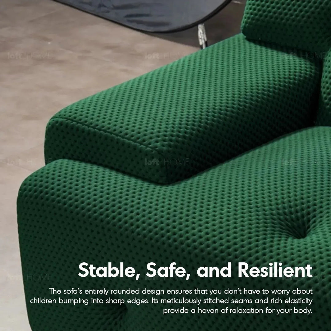 Contemporary fabric 4 seater sofa blogger in details.
