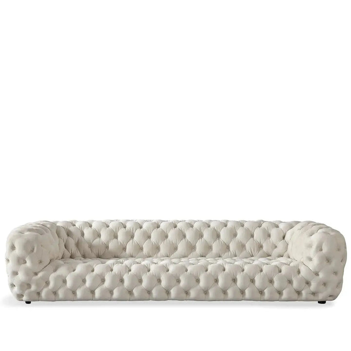 Vintage fabric 5 seater sofa mozart in white background.