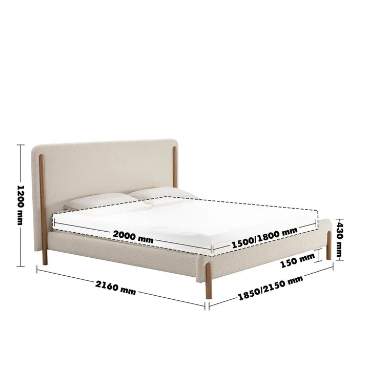 Scandinavian fabric bed snowfluff size charts.