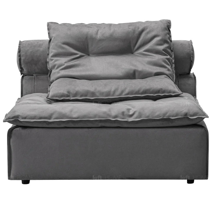 Modern fabric modular 1 seater sofa woolen conceptual design.