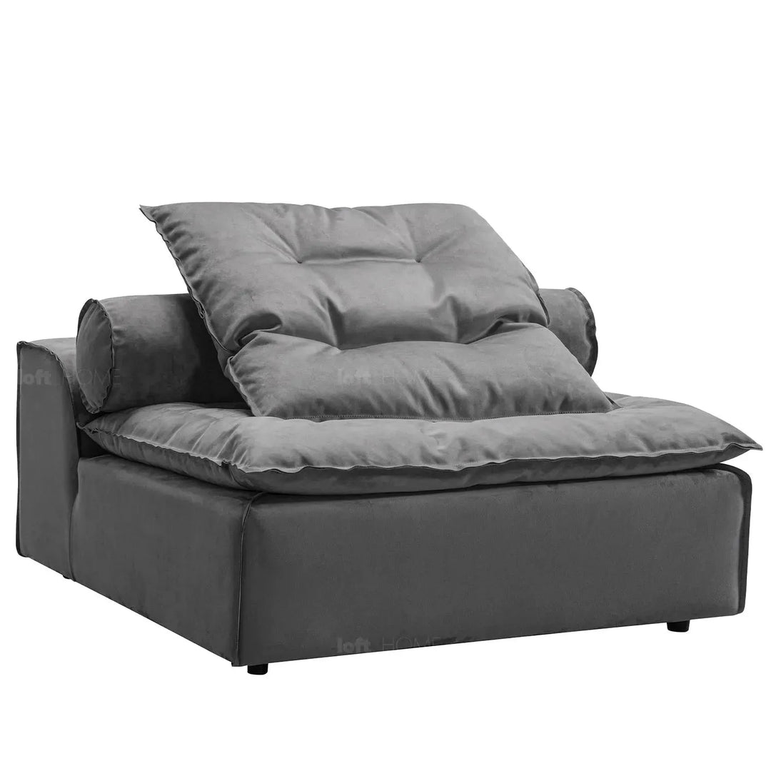 Modern fabric modular 1 seater sofa woolen layered structure.