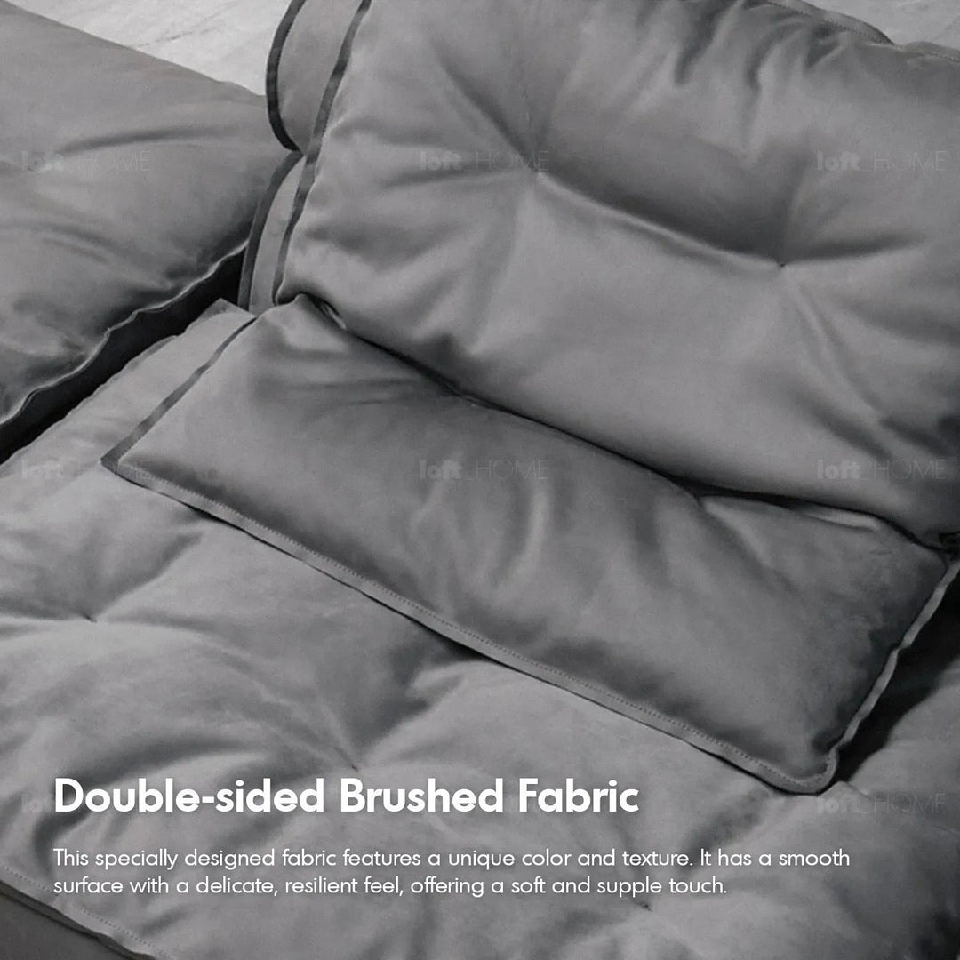 Modern fabric modular 1 seater sofa woolen color swatches.