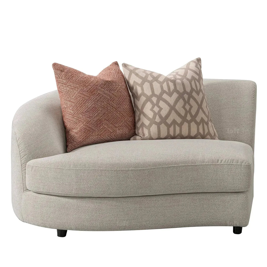 Cream fabric modular 4 seater sofa groove in still life.