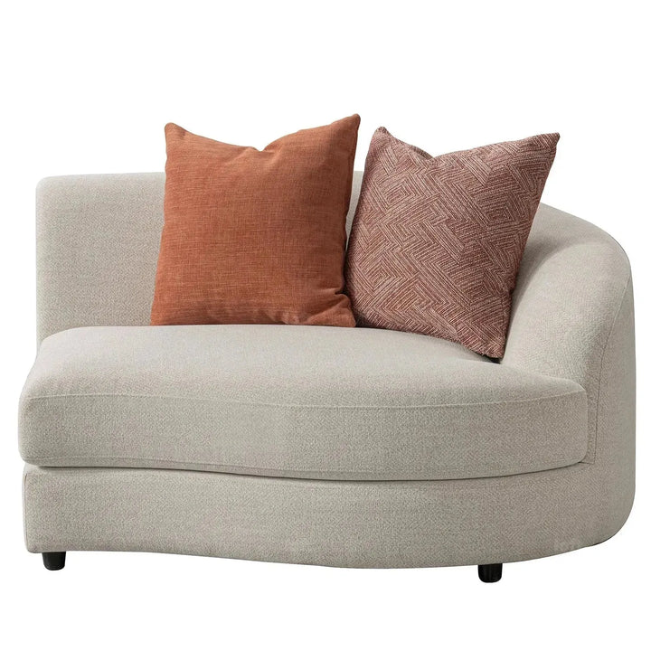 Cream fabric modular 4 seater sofa groove conceptual design.
