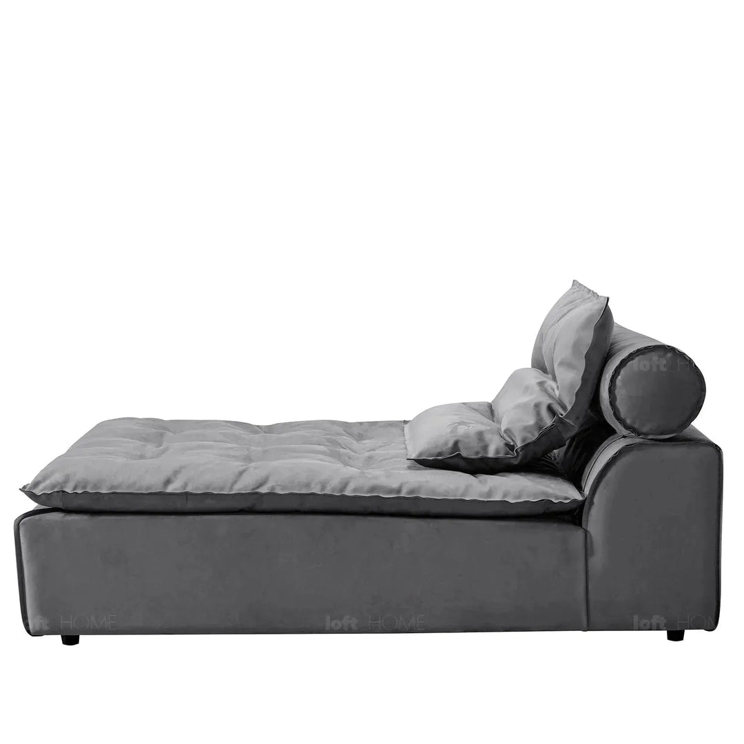 Modern fabric modular chaise sofa woolen in still life.