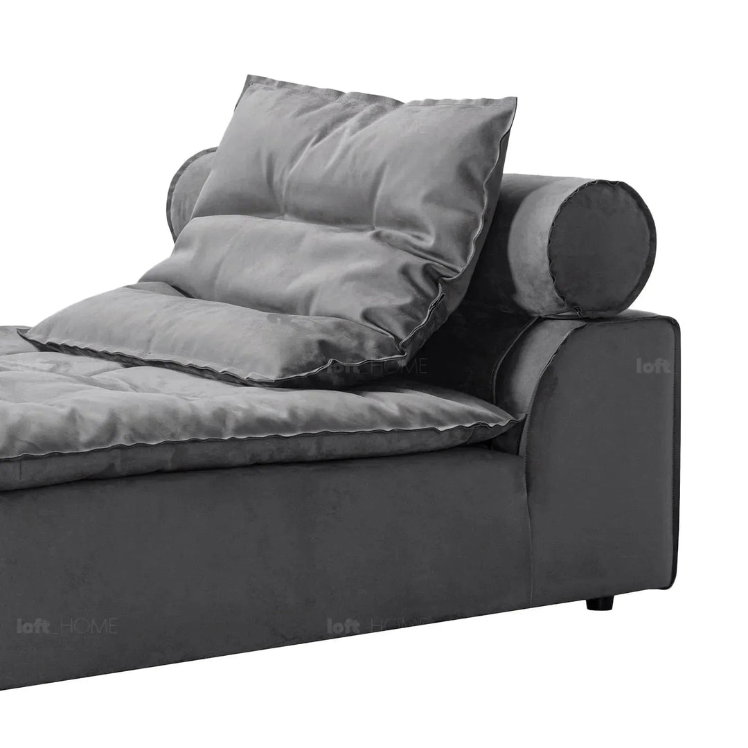 Modern fabric modular chaise sofa woolen situational feels.