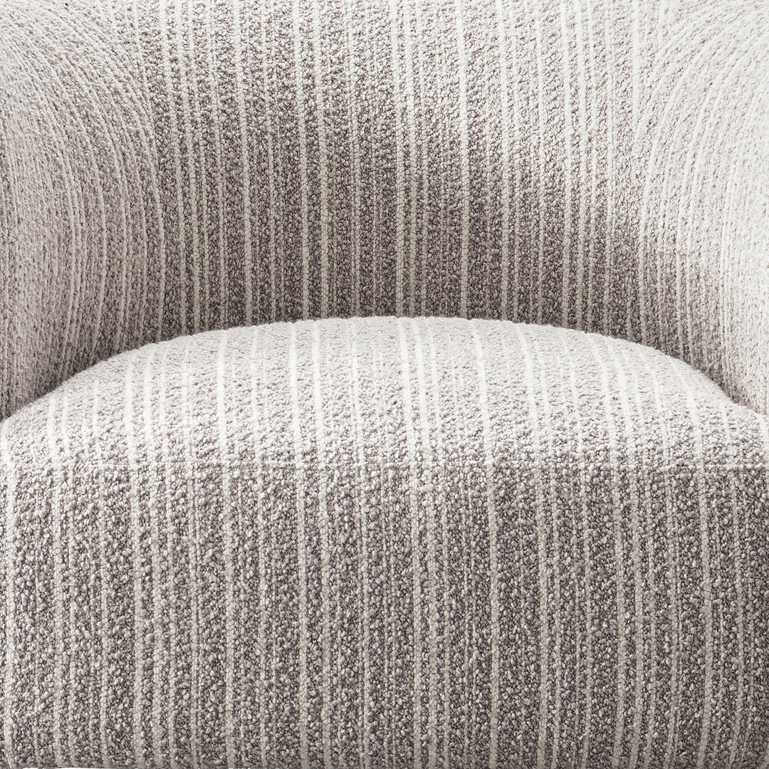 Japandi mixed weave fabric 1 seater sofa embrace color swatches.