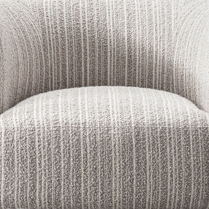 Japandi mixed weave fabric 1 seater sofa embrace color swatches.