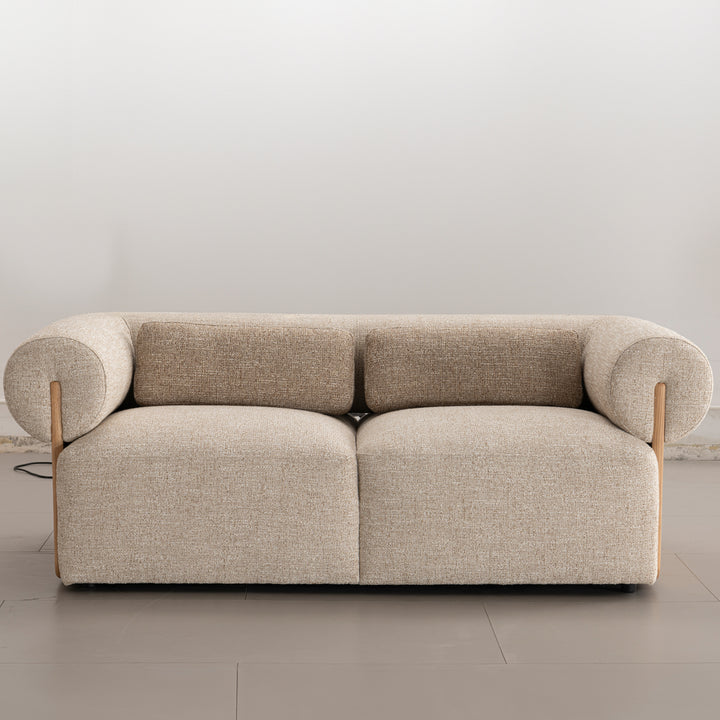 Scandinavian mixed weave fabric 2 seater sofa lange conceptual design.
